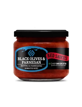 BLACK OLIVES & PARMESAN TOMATO SAUCE (300g Glass)