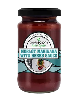 MERLOT MARINARA WITH HERBS TOMATO SAUCE (190g Glass Jar)