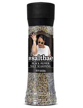 SALTBAE BLACK PEPPER SALT SEASONING (350g Grinder)